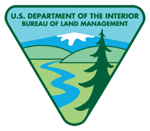 The u s department of the interior bureau of land management logo.