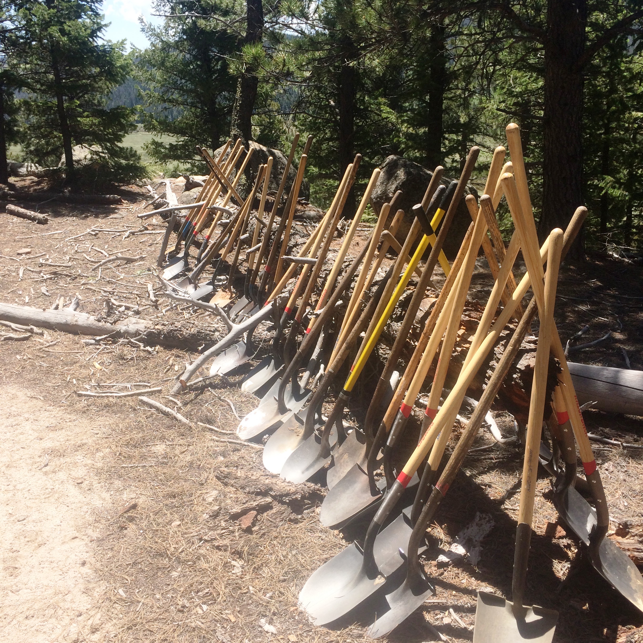 Lunchtime tool line during Trails 101 day. 