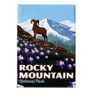 Rocky Mountain National Park hat magnet.