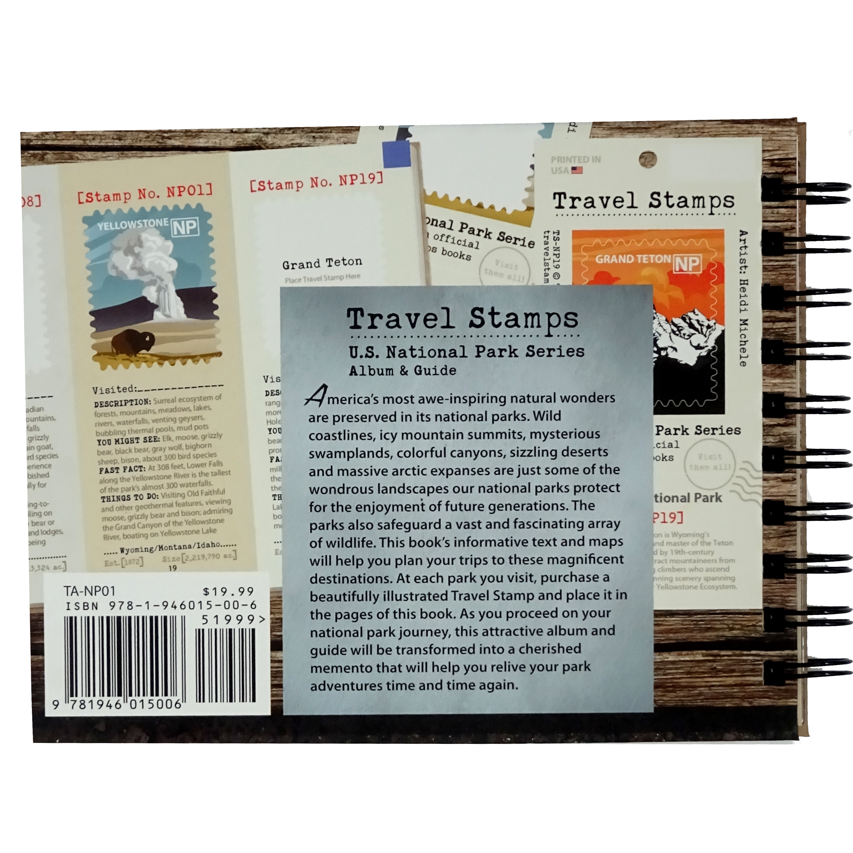 Travel Stamps U.S. National Park Series Album & Guide