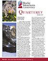 The cover of the quarterly issue of the rocky mountain community.