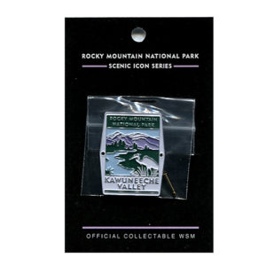 A package with a Walking Stick Medallion - RMNP Hiker that says rocky mountain national park.