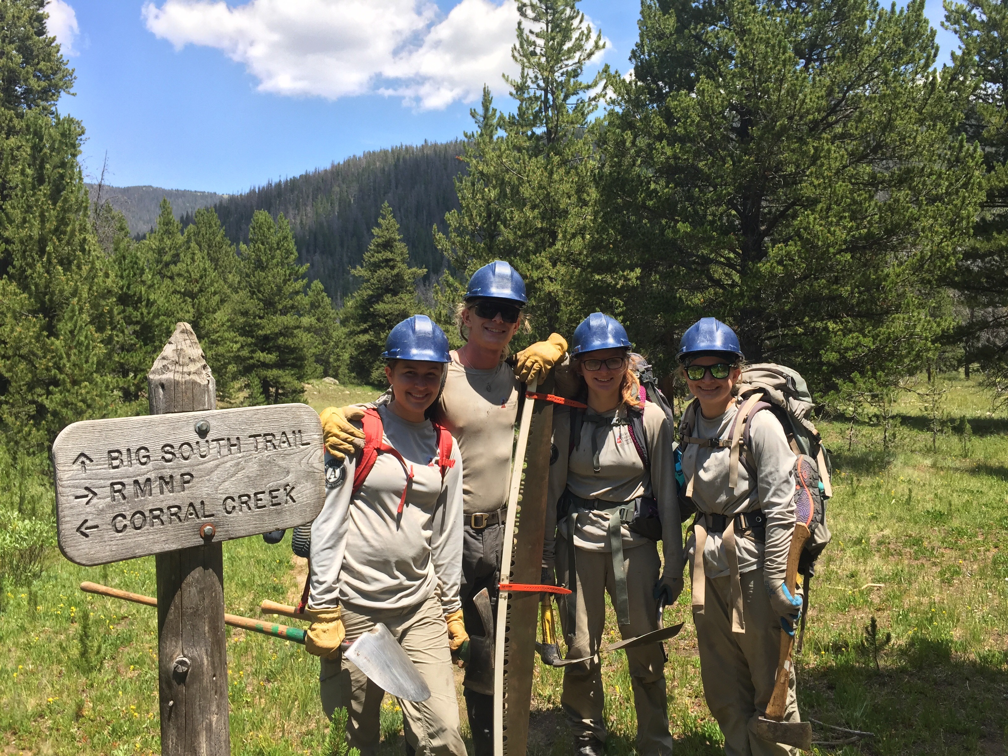 Wednesday’s Big South crew after completing the trail!