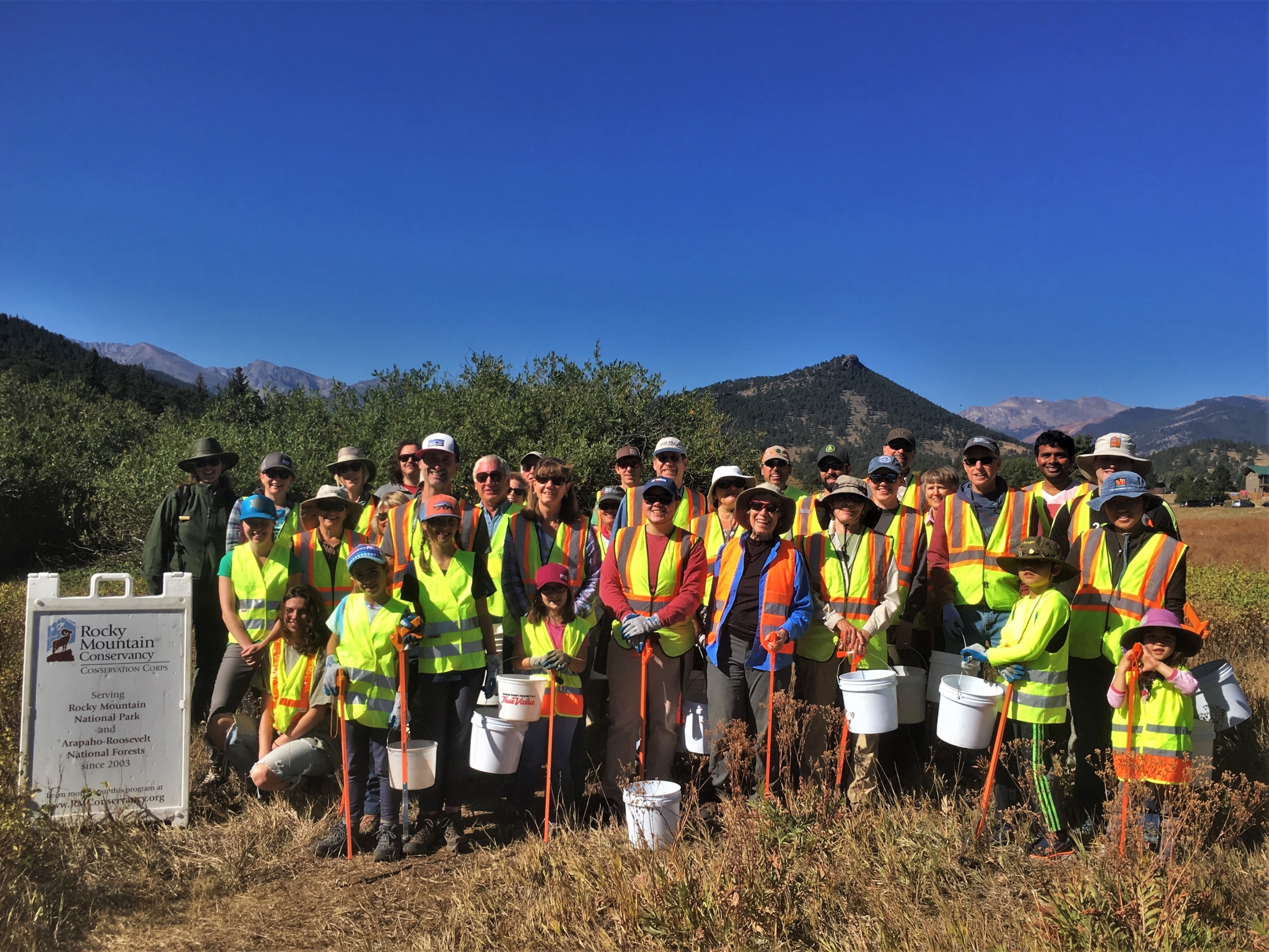 A group of people preparing for a cleanup drive