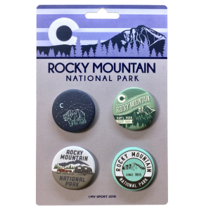 Rocky Mountain National Park Pin Collection Set.