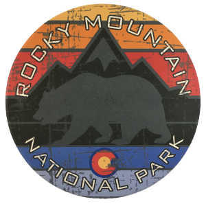 Rocky Mountain National Park - RMNP Colorado Bear sticker.