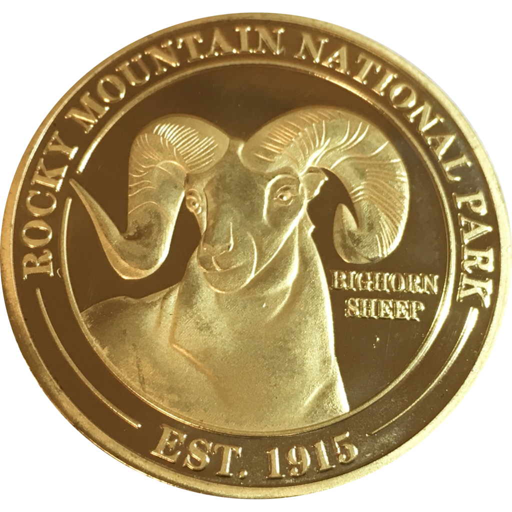 Collectible Coin RMNP Gold Ram Rocky Mountain Conservancy