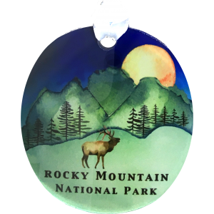 Rocky Mountain National Park Blue Moon Elk ornament.