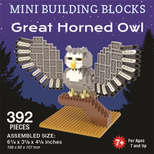 Great Horned Owl Mini Building Blocks.