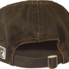 The back of a RMNP Brown Elk baseball cap with a logo on it.