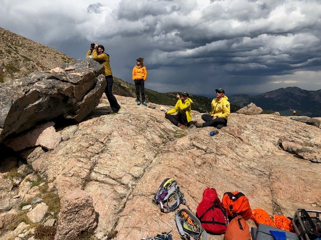 ROMO Search and Rescue rangers on a mountain