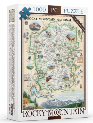 Rocky mountain 1000 pc Puzzle - RMNP Xplorer Map.