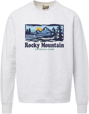 The Watercolor Mountains Crewneck sweatshirt.
