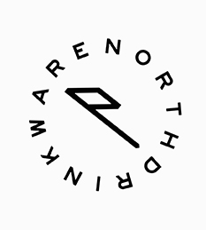 A black and white logo with the words raenorth.
