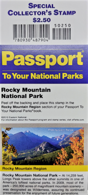 Passport to national park rocky mountain.
Product Name: Sticker - RMNP Passport Stamp