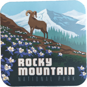 Rocky Mountain National Park Coaster - RMNP Bighorn Columbine