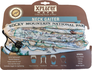 Rocky Mountain National Park Bandana - RMNP Xplorer Map.
