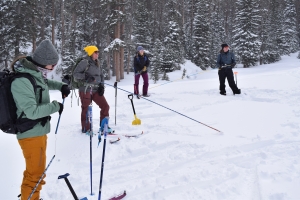 People playing in the snow