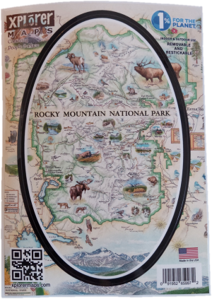 Sticker - RMNP Xplorer Map of Rocky Mountain National Park.
