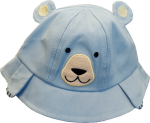 A blue Toddler Bear Bucket Hat.