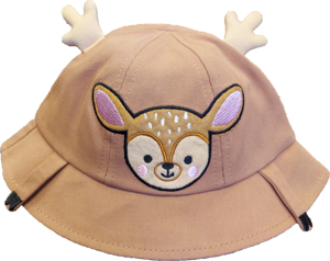A tan Toddler Deer Bucket Hat.