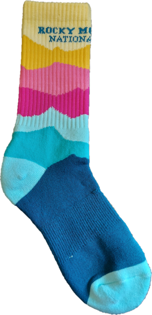 Rocky Mountain National Park Socks - RMNP Pink Gradient