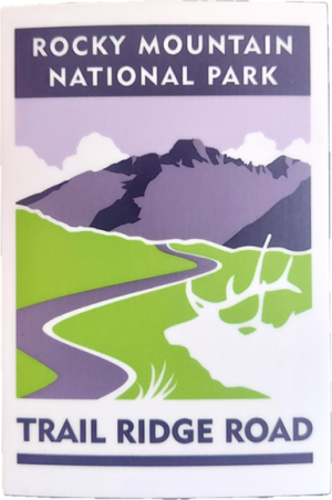 Rocky Mountain National Park Trail Ridge Road - RMNP Travel Sticker.
