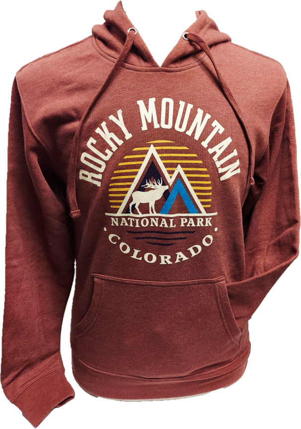 Rocky Mountain National Park Sweatshirt - RMNP Rust Double Peak