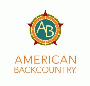 American Backcountry logo featuring a compass rose design with the initials "AB" at the center.