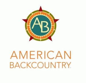 American Backcountry logo featuring a compass rose design with the initials "AB" at the center.